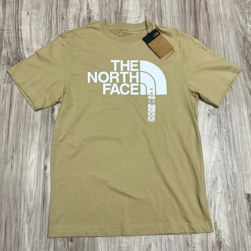 The North Face Men's Graphic Logo Khaki Stone T-Shirt Regular Fit Size S